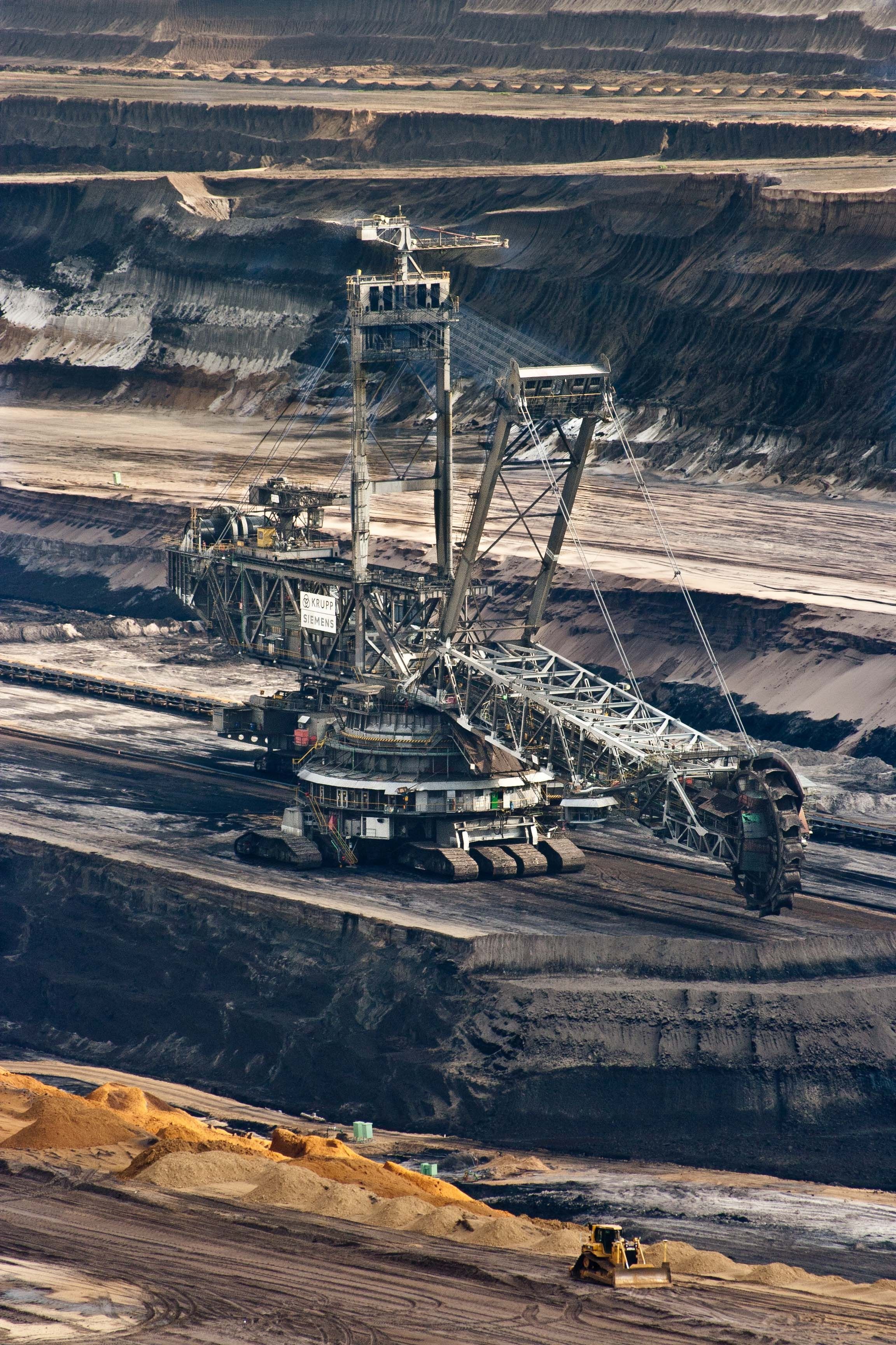 Bucket-wheel excavator at an open-pit coal mine